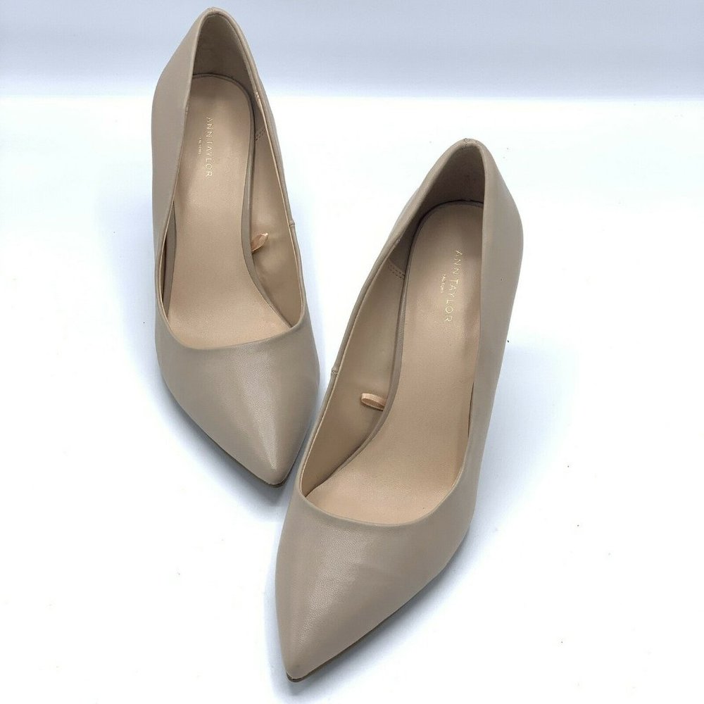 Ann Taylor Factory Taupe Beige Pump Stillettos Siz